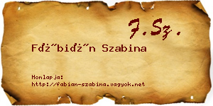 Fábián Szabina névjegykártya