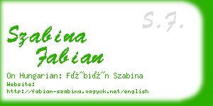 szabina fabian business card